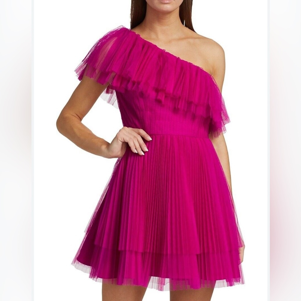 Monique Lhuillierlier tulle mini dress